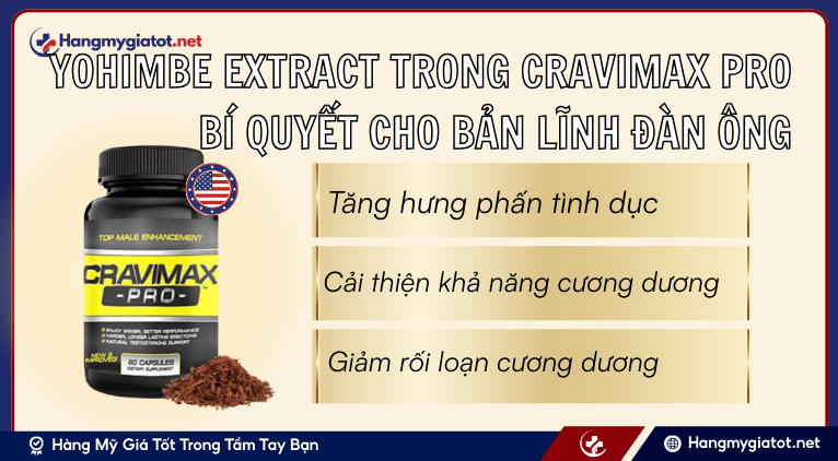 Yohimbe Extract trong Cravimax Pro Bí quyết cho bản lĩnh đàn ông