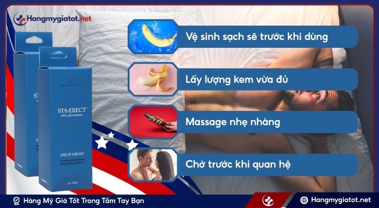 Cách dùng Sta-Erect Delay Cream for Men hiệu quả