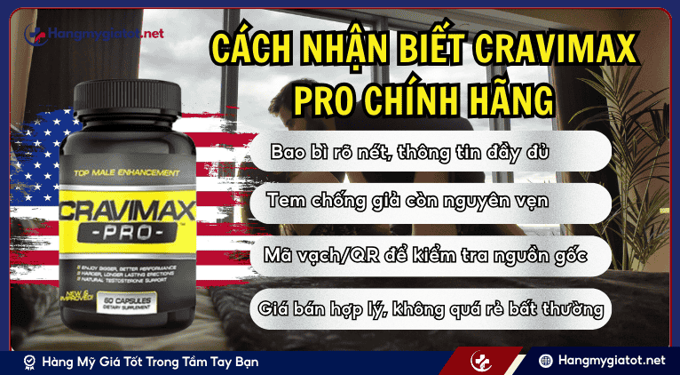 Cách nhận biết Cravimax Pro chính hãng
