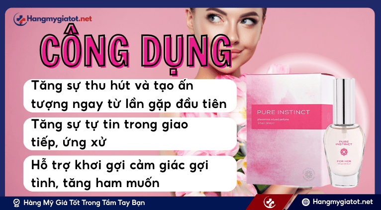 Công dụng mong đợi Pure Instinct Pheromone for Her