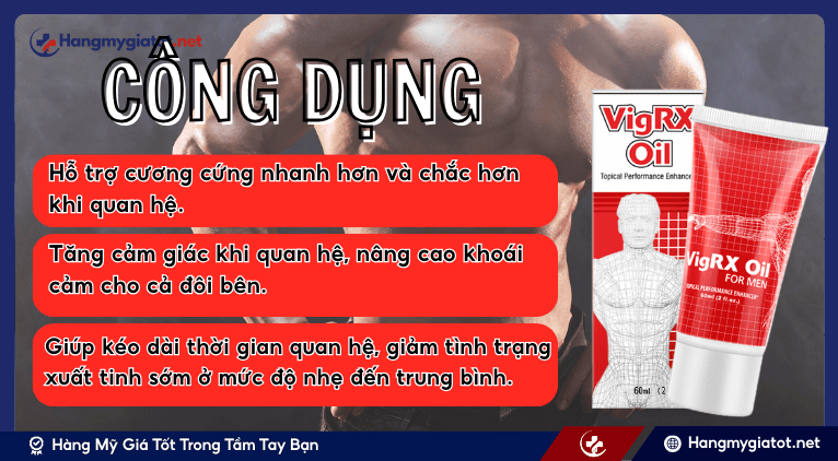 Công dụng nổi bật VigRX Oil For Men