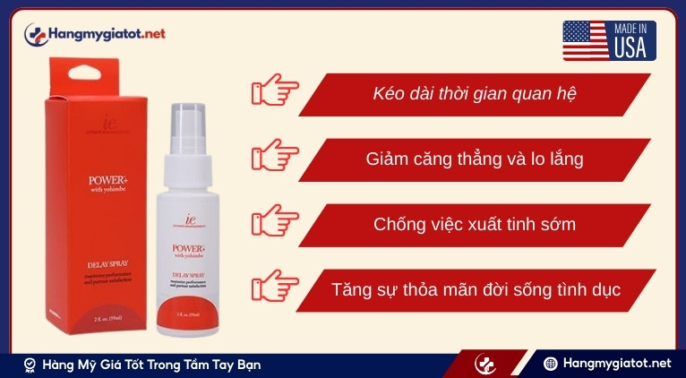 Công dụng của Power Delay Spray For Men