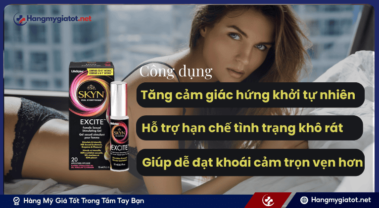Công dụng nổi bật của Lifestyles Excite Female Sexual Stimulating Gel