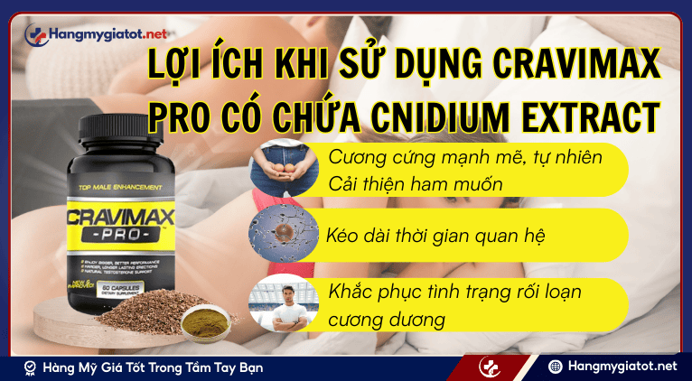 Lợi ích khi sử dụng Cravimax Pro có chứa Cnidium Extract