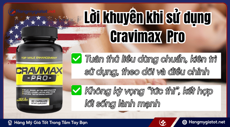 Lời khuyên khi sử dụng Cravimax Pro