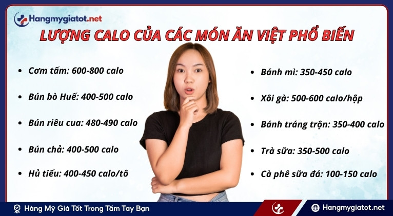 Lượng calo của các món ăn Việt phổ biến