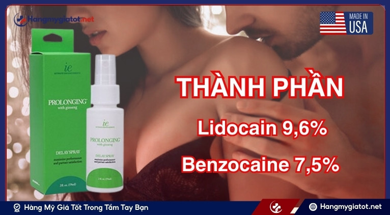 Thành phần trong Proloonging Delay Spray