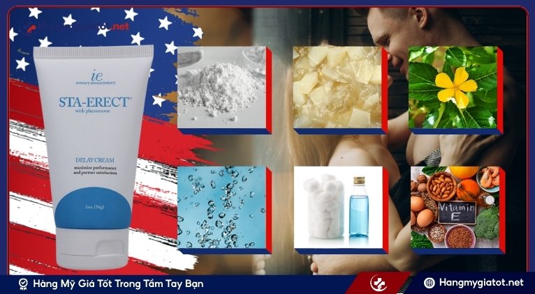 Sta-Erect Delay Cream for Men gồm thành phần nào?