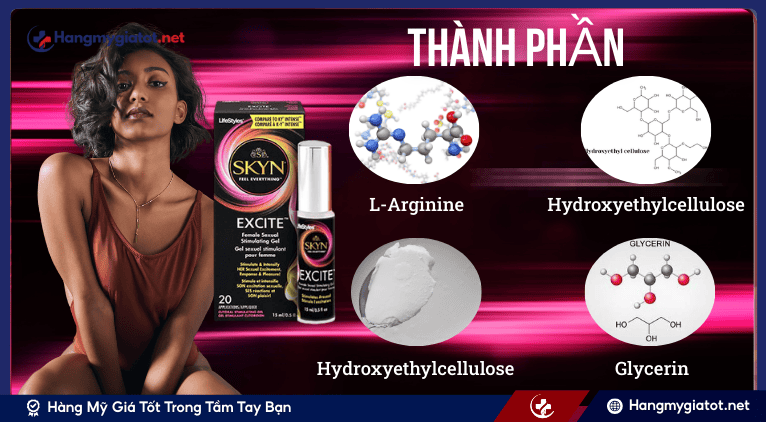 Thành phần chính của Lifestyles Excite Female Sexual Stimulating Gel