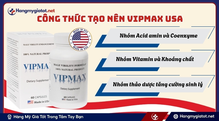 Tổng quan về công thức tạo nên Vipmax USA