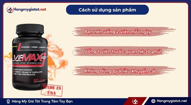 Hướng dẫn sử dụng Vipmax RX hiệu quả
