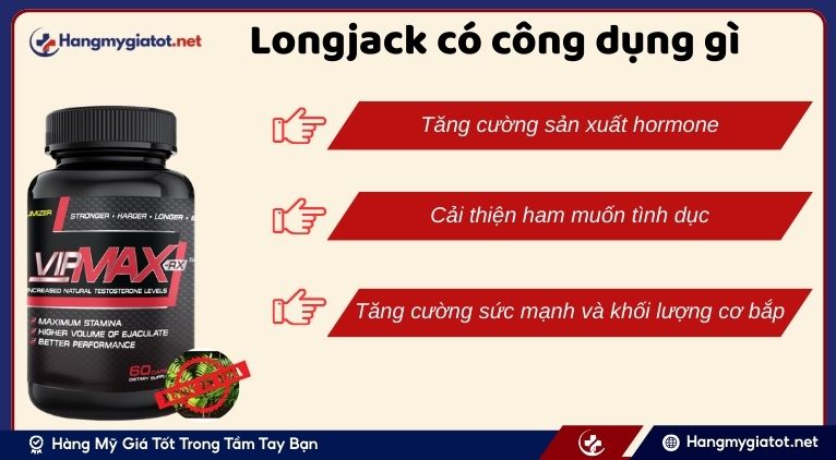 Công dụng chính của Longjack
