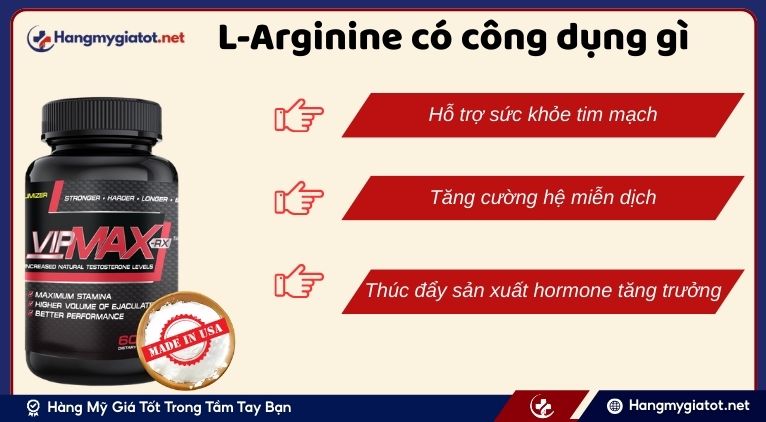 L-Arginine có công dụng như thế nào?