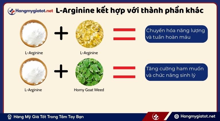 L-Arginine kết hợp với các thành phần khác có trong Vipmax RX