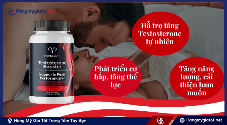 Công dụng nổi bật Promescent Testosterone Booster cho nam giới