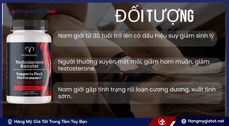 Đối tượng nên sử dụng Promescent Testosterone Booster tăng cường sinh lý nam